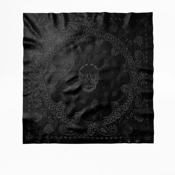 Zadig & Voltaire Bandy Paisley Leather Scarf - Picture 2 of 2